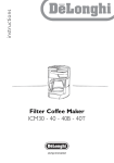 De'Longhi Coffeemaker ICM40 User's Manual