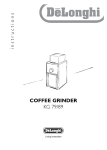 De'Longhi Coffee Grinder KG 89 User's Manual