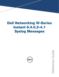 Dell W-IAP274/275 Messages Reference Guide