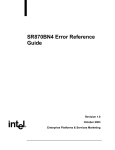 Dell PowerEdge 7250 Error Reference Guide