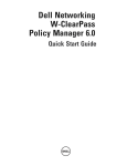 Dell Powerconnect W-ClearPass Virtual Appliances Quick Start Manual