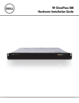 Dell Powerconnect W-ClearPass Hardware Appliances Installation Manual