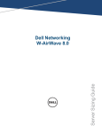 Dell PowerConnect W-Airwave 8.0 Sizing Guide