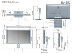 Dell UP3214Q Monitor Outline Dimensions