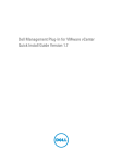 Dell Management Plug-in for VMware vCenter 1.7 Quick Installation Guide