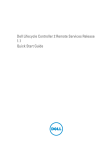 Dell Lifecycle Controller 2 Release 1.1 Remote Services Quick Start Manual