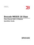 Dell Brocade M6505 Quick Start Manual