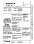 Delfield 446ON-24M User's Manual