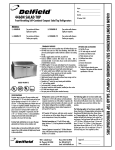 Delfield 4460N-12 User's Manual