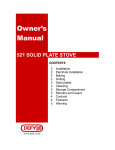 DEFY Solid Plate Stove 521 User's Manual
