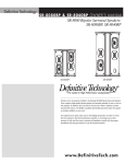 Definitive Technology SR-8040BP User's Manual
