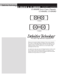 Definitive Technology CS-8080HD User's Manual