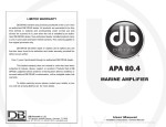 DB Industries Marine Instruments MARINE AMPLIFIER User's Manual