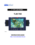 Datavideo TLM-70D User's Manual