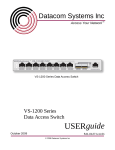 Datacom Systems VS-1200 User's Manual