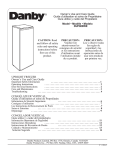 Danby DUF808WE User's Manual