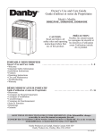 Danby DDR2510E User's Manual