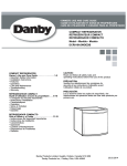 Danby DCR016A3WDEDB User's Manual