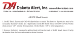 Dakota Alert Inc. Stud Sensor Shock Sensor User's Manual