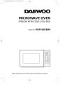 Daewoo Electronics KOR-63DB9S User's Manual