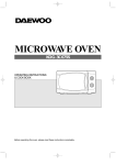 Daewoo Electronics KOG-3C675S User's Manual