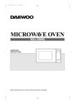 Daewoo Electronics KOG-37DP0S User's Manual