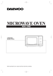 Daewoo Electronics KOG-3705 User's Manual