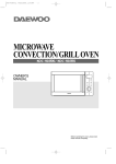 Daewoo Electronics KOC-924T0S User's Manual