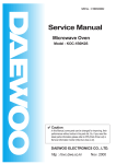 Daewoo Electronics KOC-1B0K0S User's Manual