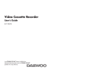 Daewoo Electronics T8DN User's Manual