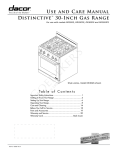 Dacor Oven DR30GIS User's Manual