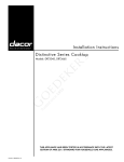 Dacor Cooktop DRT366S User's Manual