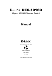 D-Link D-LINK DES-1016D User's Manual