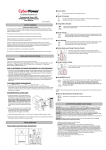 CyberPower PP1500TE User's Manual