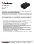 CyberPower CP425G User's Manual