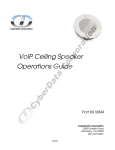 CyberData VoIP Ceiling Speaker User's Manual