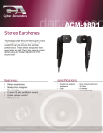 Cyber Acoustics ACM 9801 User's Manual