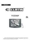 Curtis TV2040F User's Manual