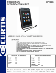 Curtis MPK8854 User's Manual