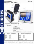 Curtis DPF728 User's Manual