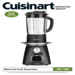 Cuisinart SBC-1000 User's Manual