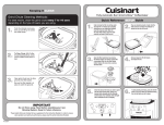 Cuisinart PG-25261A User's Manual