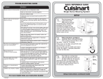 Cuisinart PG-25144C User's Manual
