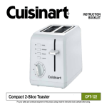 Cuisinart CPT-122 User's Manual