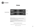 Crown Audio K Series User's Manual