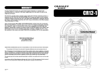 Crosley Radio CR12-1 User's Manual