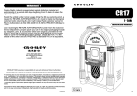 Crosley Radio iJuke CR17 User's Manual