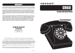 Crosley Radio CR60 User's Manual