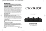 Crock-Pot Trio Cook & Serve User's Manual