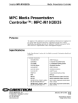 Crestron electronic MPC-M10/20/25 User's Manual